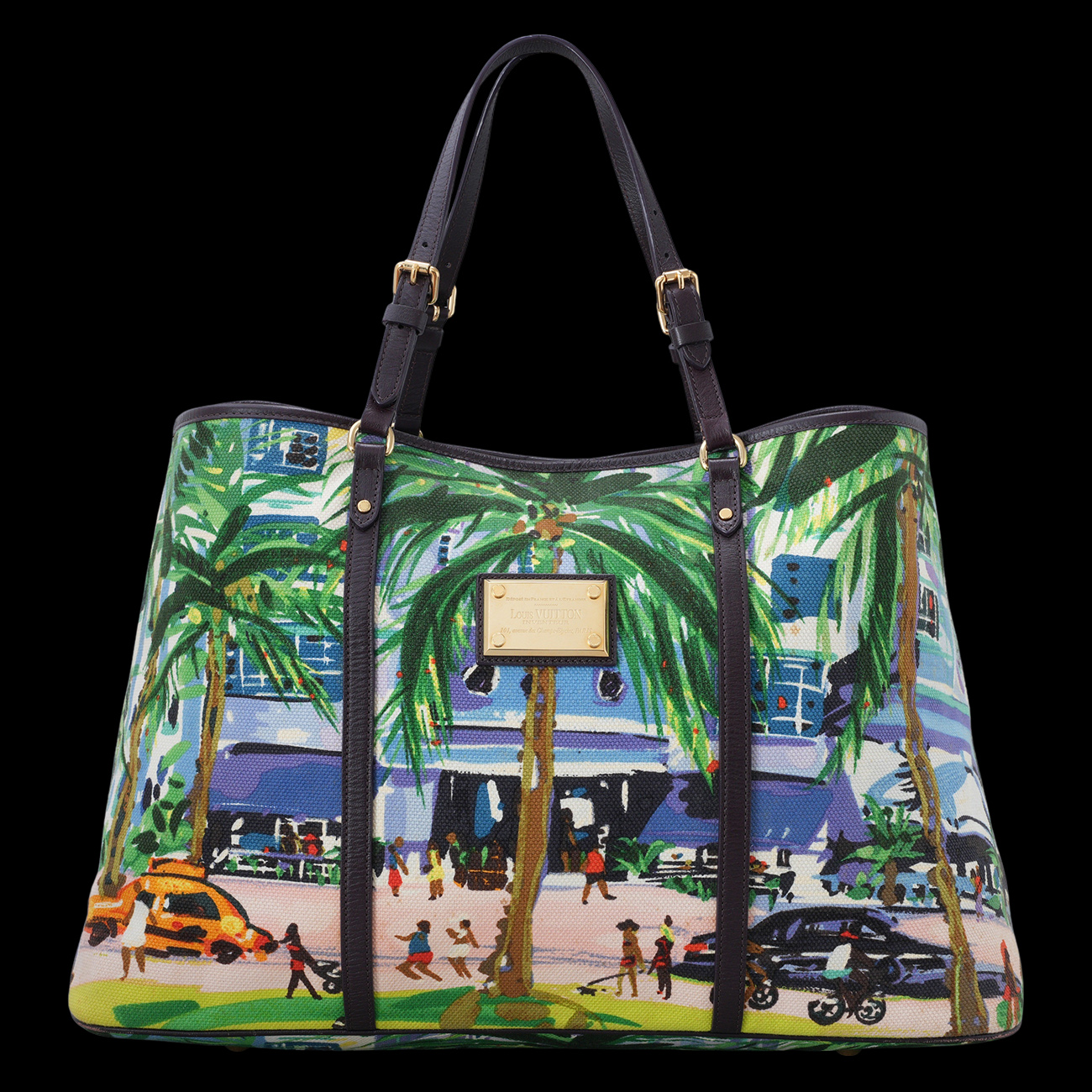 LOUIS VUITTON(USED)루이비통 시즌 패브릭 쇼퍼백